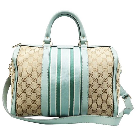 GUCCI CLASSIC MONOGRAM BOSTON MEDIUM W/LONG STRAP-100% AUTHENTIC - Picture 5 of 16